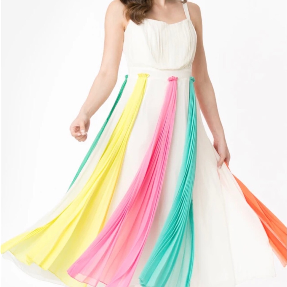 Unique Vintage Multicolored Maxi - Size Small